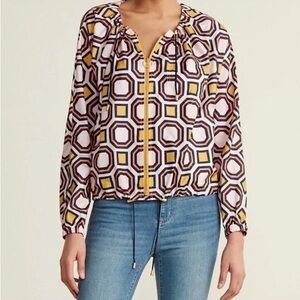 TORY BURCH Digby Packable Jacket Sz 8 Pink Octagon New with tags